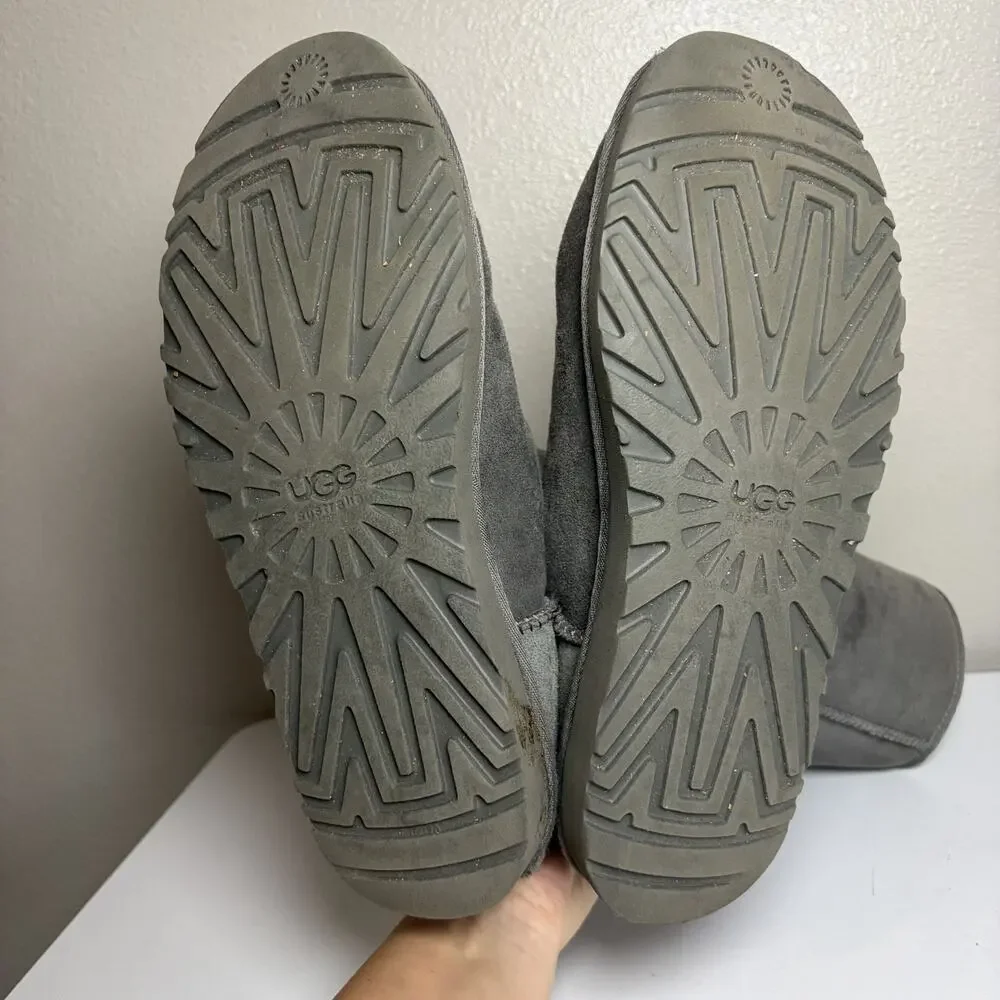 UGG Australia Classic Tall 5815 Gray Sheepskin Boots Womens Size 10